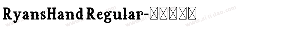 RyansHand Regular字体转换